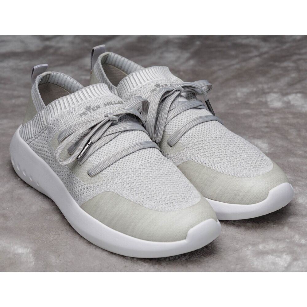 Peter Millar Hyperlite Glide Off White Gray Knit … - image 1